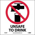 Nmc Unsafe To Drink Label, Pk5 S55AP